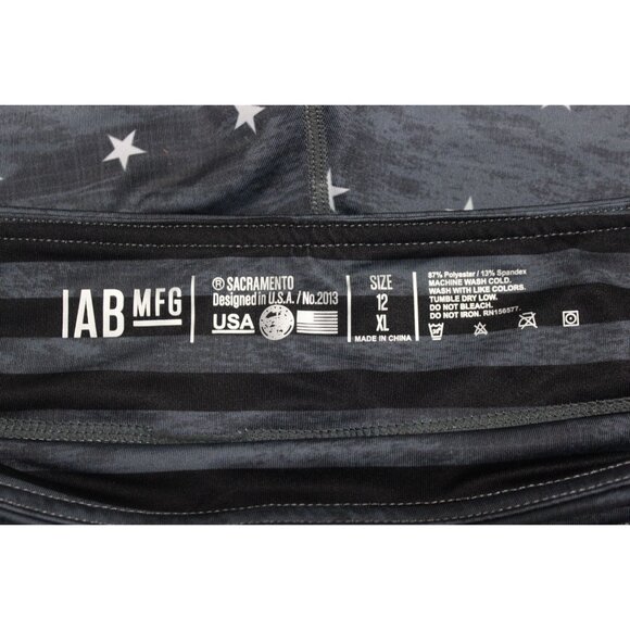 IAB Mfg women's 3 in no-ride patriotic stars athletic gym workout shorts - Picture 9 of 10
